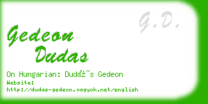 gedeon dudas business card